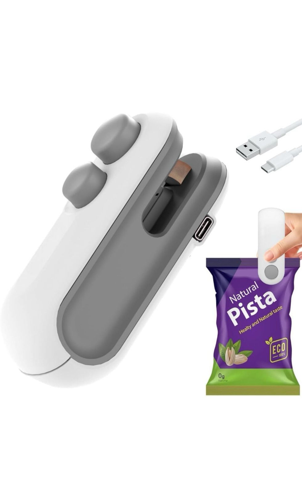 Mini Portable Sealing Machine | Handy Snack Packet Sealer | Battery Operated Heat Sealer for Kitchen, Snacks & Food Storage