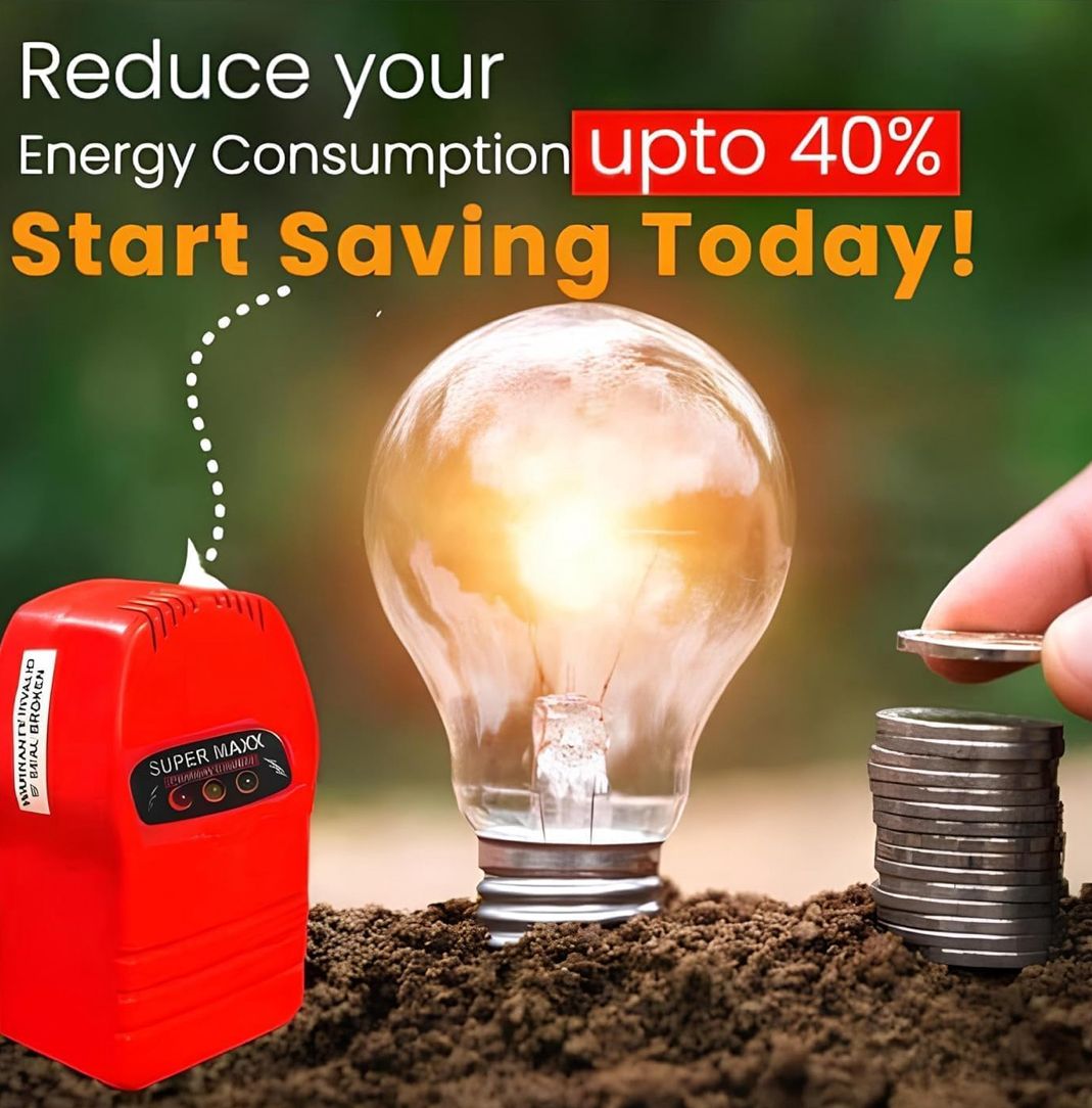 Kohree Super MAXX (Power Saver and Money Saver) Save Upto 40% Electricity Bill Everyday | 3D Hologram Original Tested Product | The Superior, Digital & Powerful Electricity Saver Device (Multi